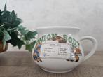 Witte vintage soepkom met recept Onionsoup retro servies, Huis en Inrichting, Keuken | Servies, Gebruikt, ., Keramiek, Ophalen of Verzenden