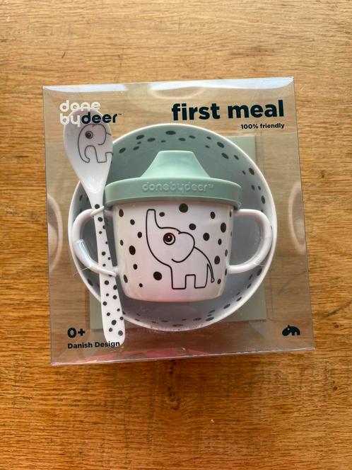 Eetsetje First Meal Done by deer melamine, nieuw in doosje, Kinderen en Baby's, Babyvoeding en Toebehoren, Nieuw, Overige typen