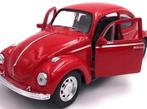 Volkswagen Kever rood met Frictie motor, Hobby en Vrije tijd, Modelauto's | 1:32, Nieuw, Overige merken, Ophalen of Verzenden