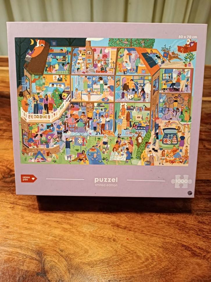 Hema Puzzel Limited Edition 1000 stukjes, Hobby en Vrije tijd, Denksport en Puzzels, Zo goed als nieuw, Legpuzzel, 500 t/m 1500 stukjes