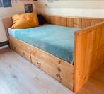 Bed steigerhout, Ophalen, Gebruikt, 90 cm, Eenpersoons