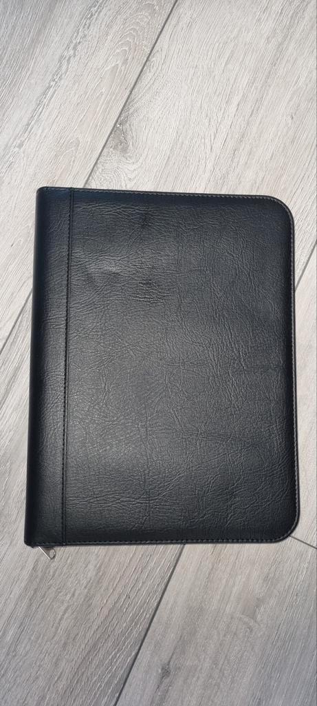 Zwart lederen werkmap  - Nieuw!, Diversen, Schrijfwaren, Ophalen of Verzenden