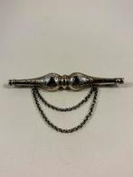 Zilveren broche met zilveren jasseron, Ophalen of Verzenden, Zilver