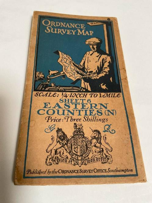 Wegenkaarten (U.K.) 2 stuks ca 1920, Boeken, Atlassen en Landkaarten, Ophalen of Verzenden