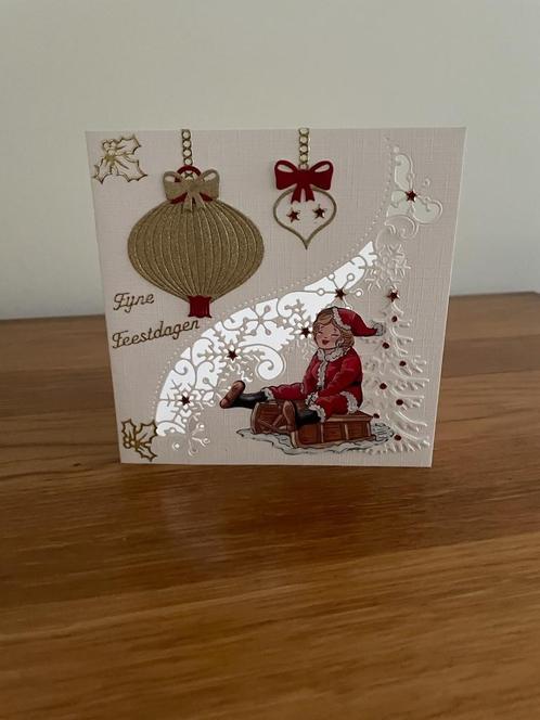 Kaartje kerst (50), Hobby en Vrije tijd, Kaarten | Zelfgemaakt, Nieuw, Kerst, Ophalen of Verzenden