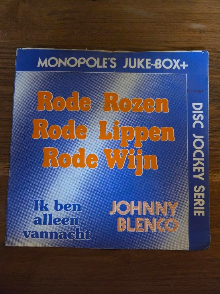 Johnny Blenco - Rode rozen rode lippen rode wijn, Cd's en Dvd's, Vinyl Singles, Gebruikt, 7 inch, Single, Ophalen of Verzenden
