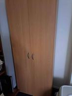 Te koop gebruikte houten 2-deurs bureaukast - boekenkast, Ophalen, 200 cm of meer, Grenenhout, 50 tot 100 cm