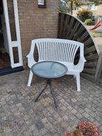 tuinbankje met ronde tuintafel, Tuin en Terras, Ophalen, Gebruikt, Kunststof