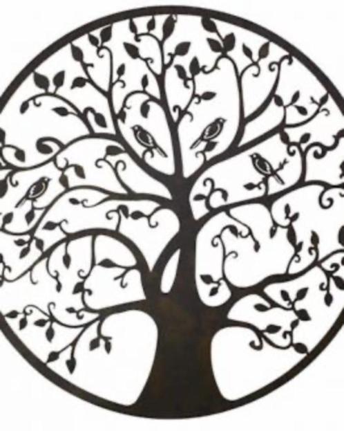Hele mooie ijzeren ornament wanddecoratie levensboom, Tuin en Terras, Tuinwanddecoratie, Nieuw, Ophalen