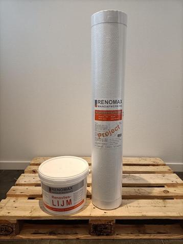 50m2 renovatievlies glasweefselbehang RUIT + 10kg lijm  beschikbaar voor biedingen