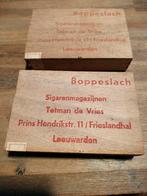 Vintage houten sigarenkistjes TETMAN DE VRIES LEEUWARDEN., Ophalen of Verzenden, Gebruikt, Tabaksdoos of Verpakking