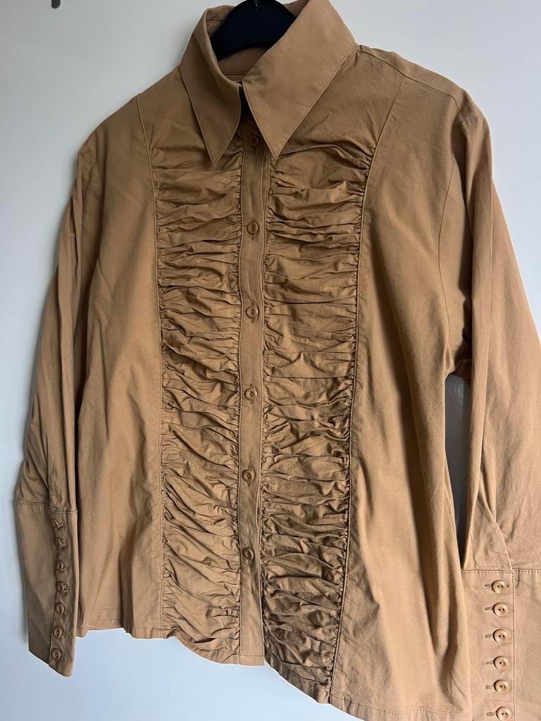 Vintage style Vechy Blouse - Maat 42 - Katoen, Ophalen of Verzenden, Zo goed als nieuw, Maat 42/44 (L)