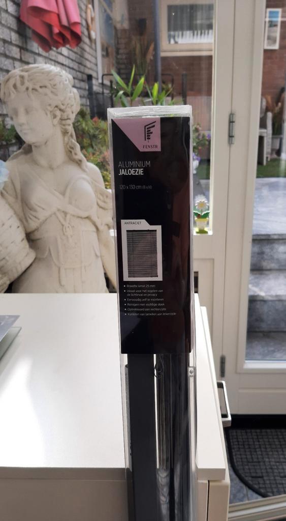 NIEUWE Aluminium Jaloezie - 120x130cm - Antraciet, Huis en Inrichting, Stoffering | Gordijnen en Lamellen, Nieuw, 100 tot 150 cm