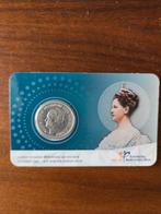 Zilveren ½ Gulden in coincard 1928 Wilhelmina, Ophalen of Verzenden, Koningin Wilhelmina, 1 gulden