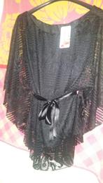 Nieuw! kanten top blouse vleermuis mouw, Zwart, Maat 42/44 (L), Nieuw, Ophalen of Verzenden