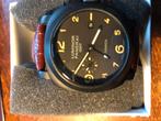 Panerai horloge met leren band en stalen zwarte band., Ophalen of Verzenden, Zo goed als nieuw, Leer, Overige merken