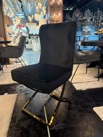 Scarlett star eetkamerstoel stoel zwart met goud of zilver, Huis en Inrichting, Stoelen, Zwart, Nieuw, Eric Kuster, Ophalen of Verzenden