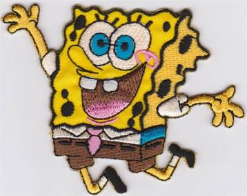 SpongeBob stoffen opstrijk patch embleem #1 beschikbaar voor biedingen
