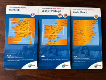 ANWB Wegenkaarten Frankrijk, Spanje/Portugal en Costa Blanca beschikbaar voor biedingen