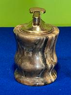 Vintage Onyx Tafelaansteker met Messing Insert, Verzamelen, Rookartikelen, Aanstekers en Luciferdoosjes, Ophalen of Verzenden