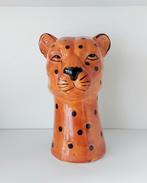 Luipaard vaas, Huis en Inrichting, Woonaccessoires | Vazen, Gebruikt, Wit, Aardewerk of Porselein, Ophalen of Verzenden