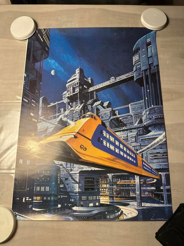 NS Trein Poster - Don Lawrence, Eén stripboek, Ophalen of Verzenden, Zo goed als nieuw