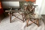 Rivièra Maison salon / bijzet tafeltjes set tafel, Ophalen, Zo goed als nieuw, Rolsteiger of Kamersteiger, 5 meter of hoger
