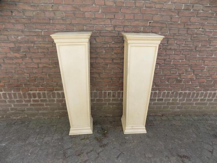 zuilen set van 2 klassiek hout open haard planten kunstwerk, Huis en Inrichting, Woonaccessoires | Zuilen en Pilaren, Ophalen
