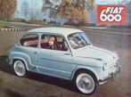 Folder FIAT 600D/ Multipla 1959, Ophalen of Verzenden, Zo goed als nieuw, Overige merken