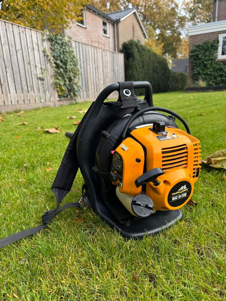 Mcculloch MAC BP290 Rugbladblazer, Tuin en Terras, Bladblazers, Gebruikt, Ruggedragen, Benzine, Ophalen