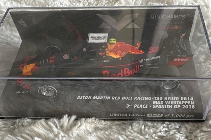 Minichamps Red Bull RB14 Max Verstappen Spaans GP 2018, Hobby en Vrije tijd, Modelauto's | 1:43, Nieuw, Auto, MiniChamps, Ophalen of Verzenden