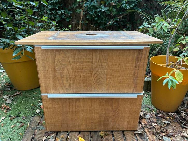 Wastafelmeubel met lades, Huis en Inrichting, Badkamer | Badkamermeubels, Gebruikt, Minder dan 100 cm, 50 tot 100 cm, 25 tot 50 cm