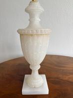 Antieke grote lampvoet in marmer / wit massief albast., Antiek en Kunst, Antiek | Lampen, Ophalen of Verzenden