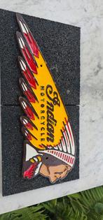 Zware gietijzeren muurplaat van Indian Motorcycle, Ophalen of Verzenden, Zo goed als nieuw, Reclamebord