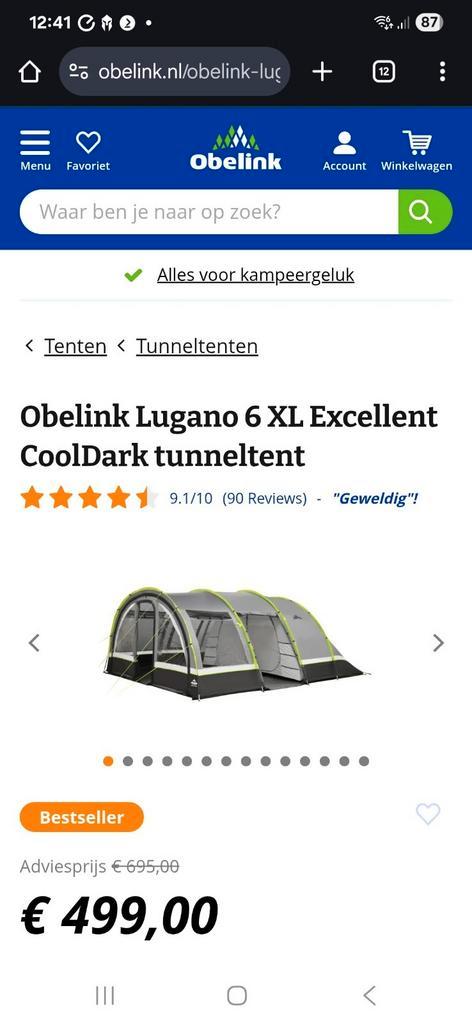 Te koop! Nieuwe tent!, Caravans en Kamperen, Tenten, tot en met 6, Nieuw, Ophalen