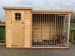 HONDENHOK OP MAAT 🪚🔨nachtverblijf met kennel - van hout🐕