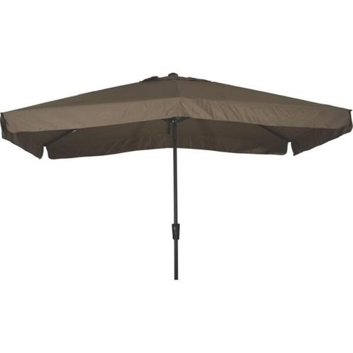 Parasol rechthoek 3 x 2 meter met molen taupe, Tuin en Terras, Parasols, Nieuw, Stokparasol, 2 tot 3 meter, Kantelbaar, Ophalen of Verzenden