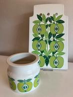 Vintage Arabia Pomona~Snijplank~ Marmeladepot~Groene Appel, Antiek en Kunst, Ophalen of Verzenden