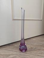 Elegante glazen vaas - paars, Overige kleuren, Ophalen of Verzenden, 75 cm of meer, Glas