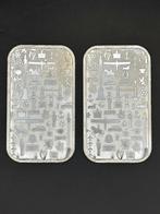 2x 1oz baartje JBR icons of Britain - zilver baar, Ophalen of Verzenden, Zilver