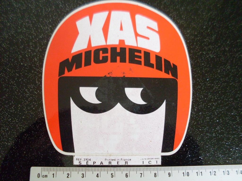 sticker xas michelin logo banden autobanden, Verzamelen, Verzenden, Zo goed als nieuw, Merk