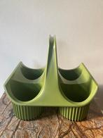 Vintage flessenhouder CURVER olijfgroen jaren 70 flessenrek, N, Ophalen of Verzenden, N, N