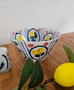 Glazen schaal & waxinelichtje met citroenenprint, Schaal, Rond, Nieuw, Ophalen of Verzenden