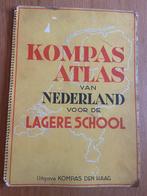 1948 - Atlas Kompas van Nederland voor de lagere school, Antiek en Kunst, Antiek | Boeken en Bijbels, Ophalen of Verzenden