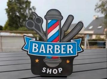 Reclamebak Barber Shop met LED beschikbaar voor biedingen