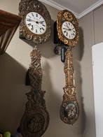 Twee Comtoise klokken met koetsier, ca. 1870, Ophalen of Verzenden