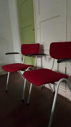 Vintage stoelen (2), Huis en Inrichting, Stoelen, Ophalen, Rood, Twee