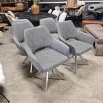 4 x Draaibare Eetkamerstoel Yanai Amazing Grey Jesper Home, Ophalen, Info@jesperhome.nl, Nieuw, Metaal