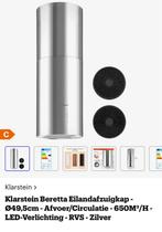 Klarstein Beretta Eilandafzuigkap - RVS, Nieuw, Ophalen of Verzenden, Vrijstaand, Motor