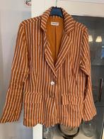 Linnen blazer transfer maat 40 caramel wit, Maat 38/40 (M), Verzenden, Wit, Zo goed als nieuw